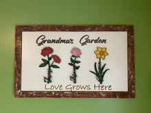 Load image into Gallery viewer, Grandmas Garden - personalized sign
