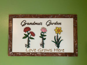 Grandmas Garden - personalized sign