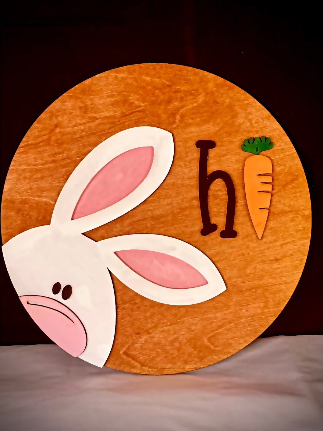 Hi Easter Bunny Door Hanger Sign