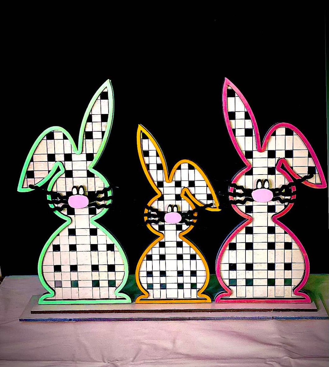 Easter Bunny Trio Shelf Sitter Decoration