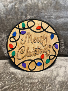 Merry Christmas Lights - Christmas Sign / Decor