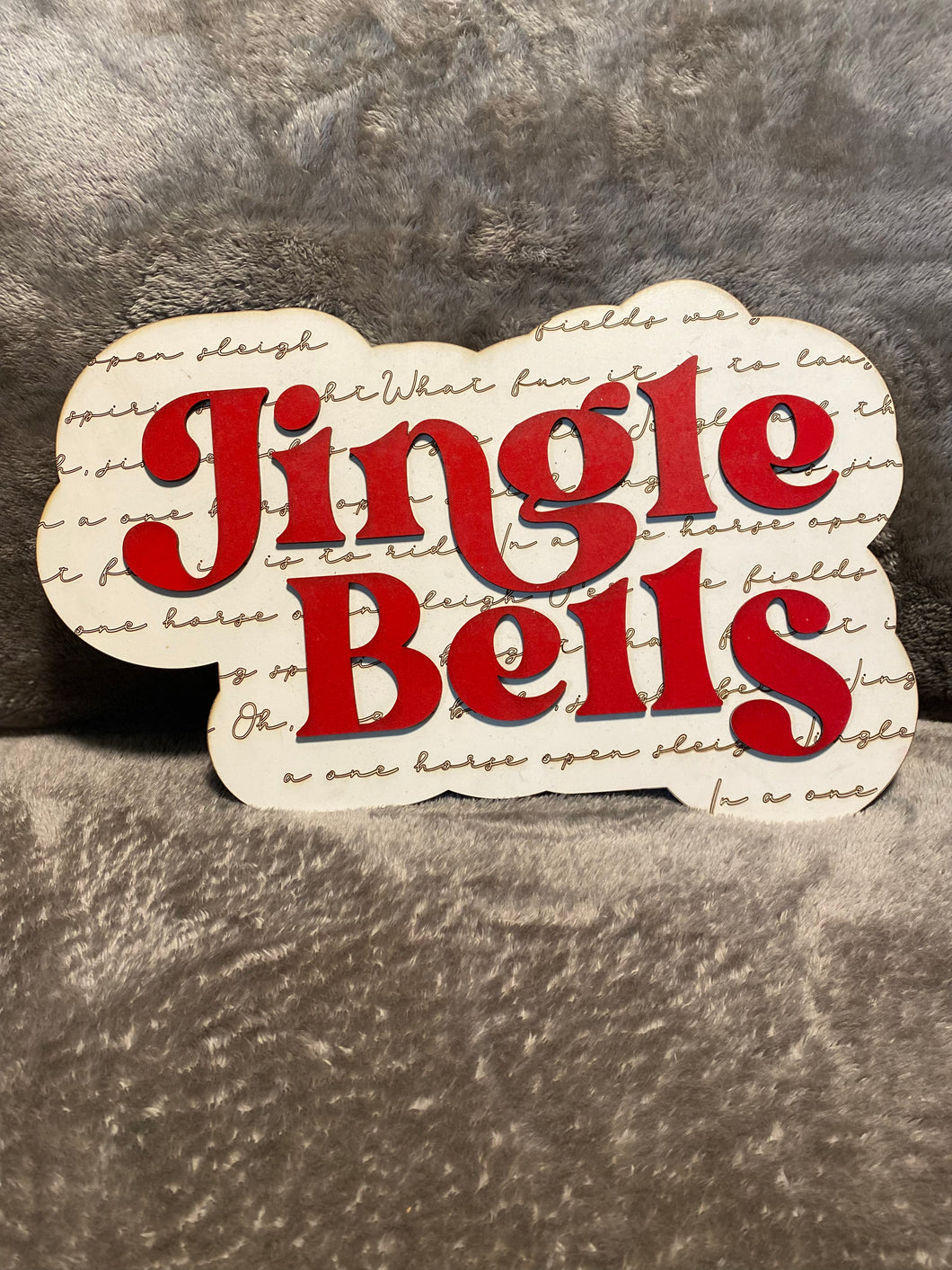Jingle Bells Lyric Sign - Christmas Sign / Decor