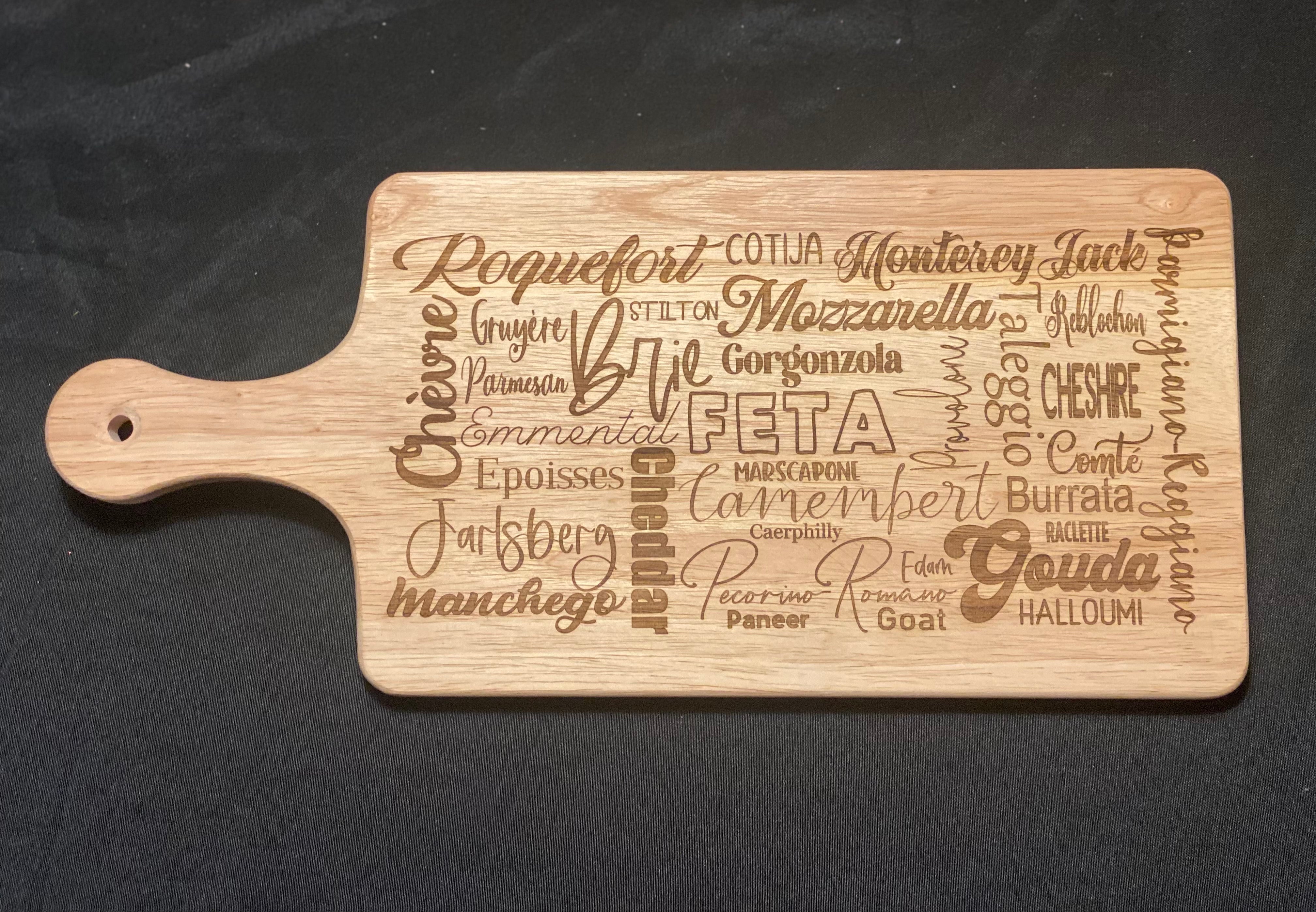 Engraved Handle Cutting Board / Charcuterie Board (Large) – Hallene Farm
